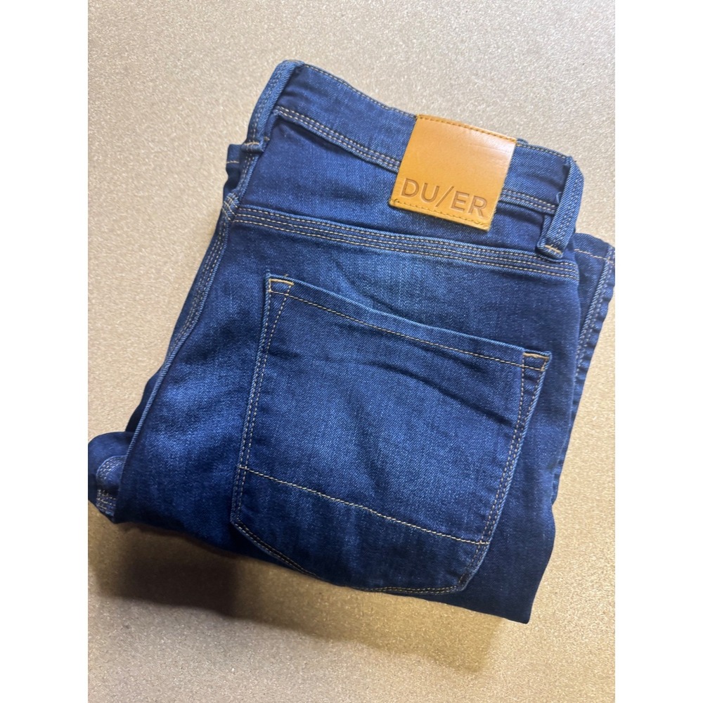 DUER Women Denim Jeans Dark Wash Slim Fit Size‎ 30x32 $120